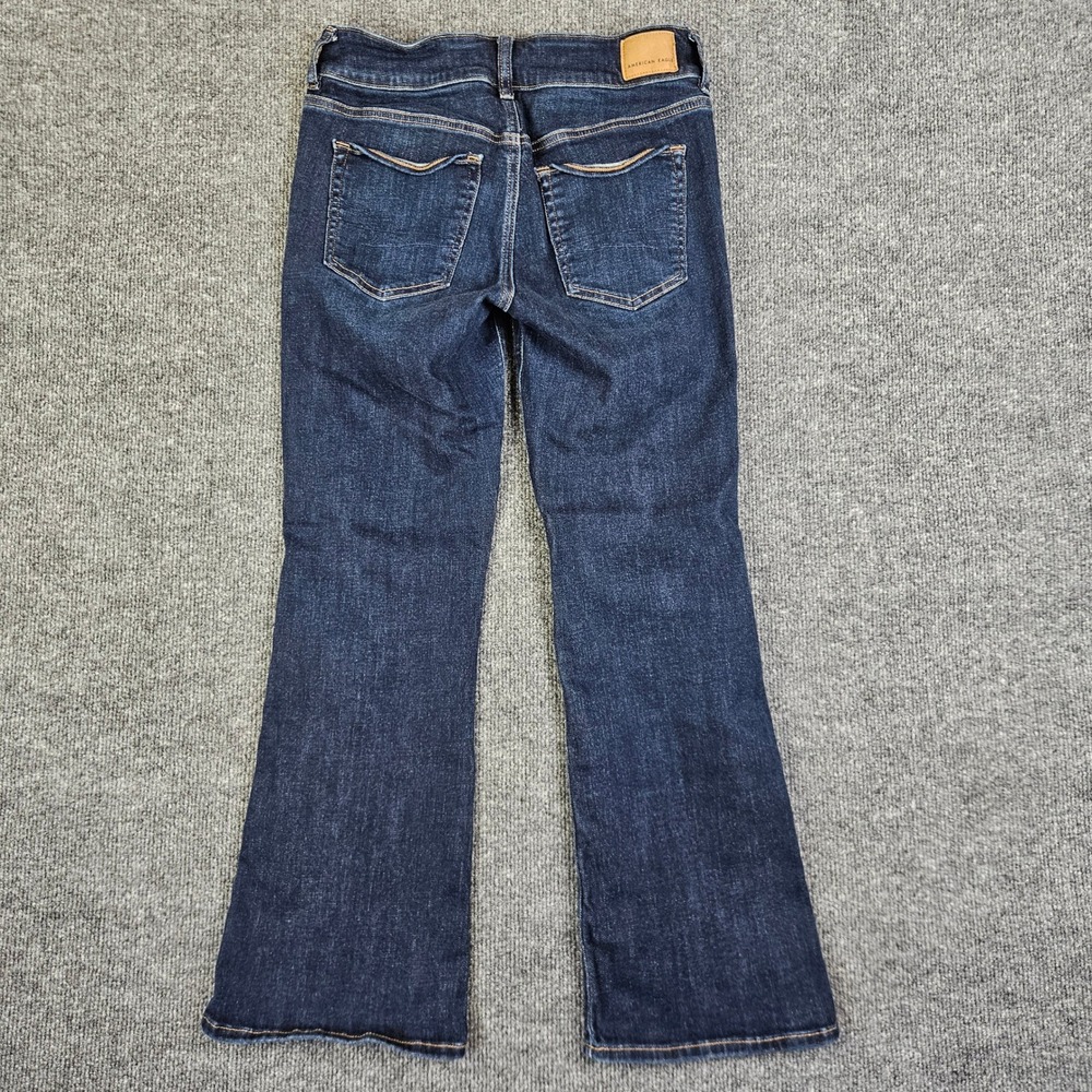 American Eagle Kick Boot Jeans Women 6 X-Short Dark Wash Next Level Stretch READ - Picture 9 of 12